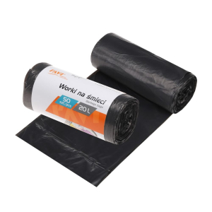 Worki na śmieci 20L czarne 50 sztuk HDPE RAVI